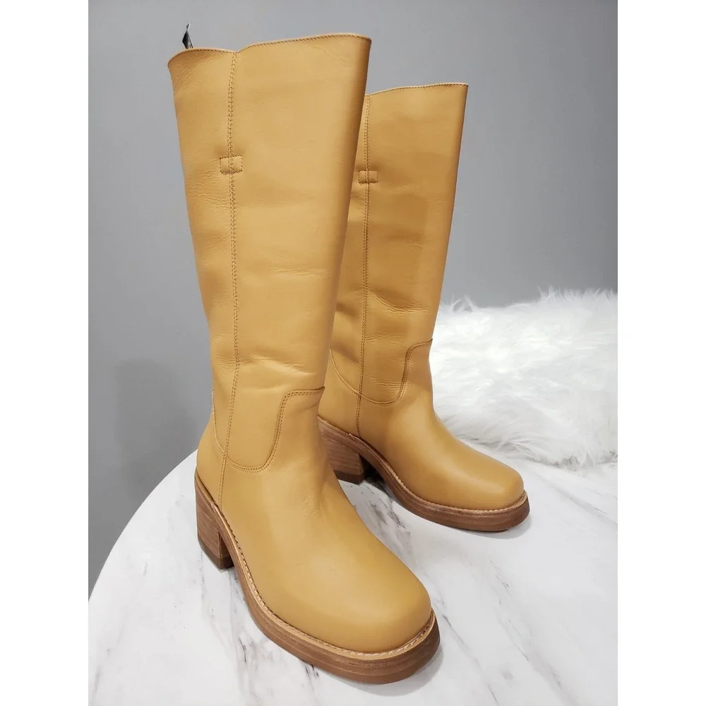 NEW SIZE 8 Dingo Women's Vagabond Leather Western Boots Pull On Plantain